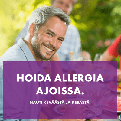 Hoida allergia ajoissa. Nauti keväästä ja kesästä.